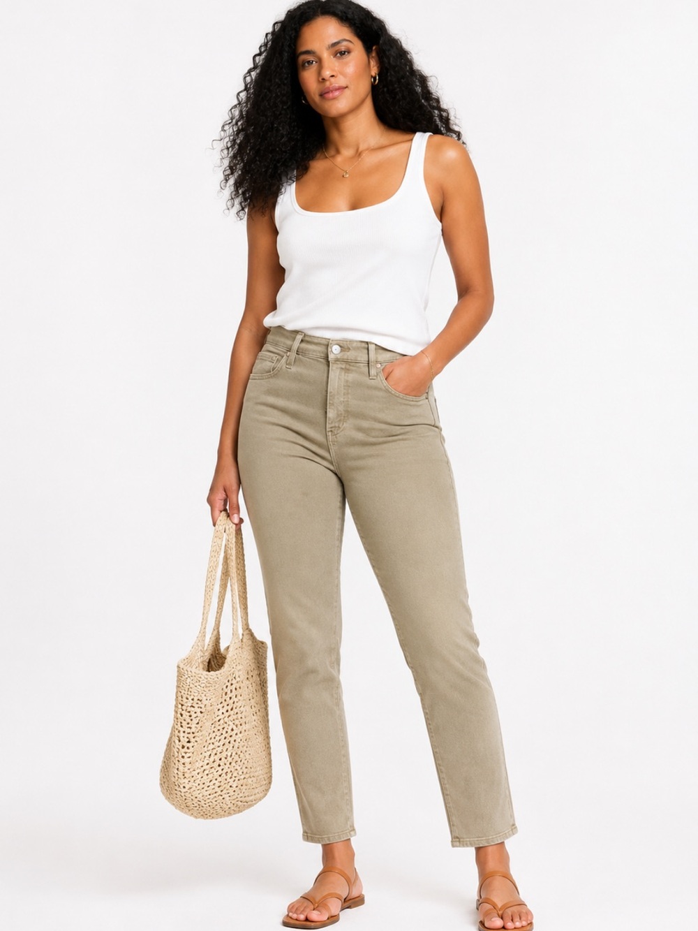 AG Adriano Goldschmied Womens Mari High Rise Slim Straight Crop Pant size 29